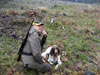 Gårdshunden Max med husse